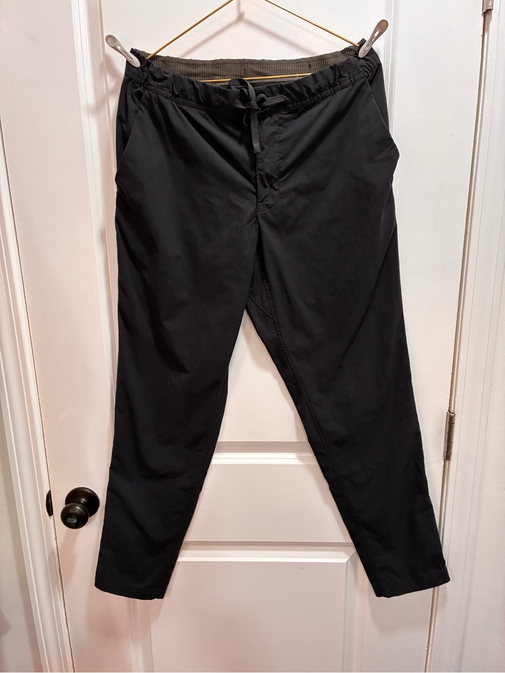 REI Black Chino-Style Drawstring Pants